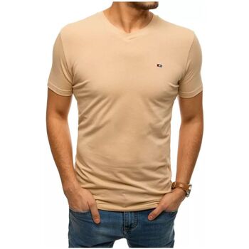 Textil Muži Trička s krátkým rukávem D Street Pánské tričko Arkaitz béžová Béžová