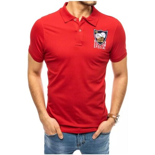 Textil Muži Trička & Pola D Street Pánské polo tričko s výšivkou Pratap červená Červená
