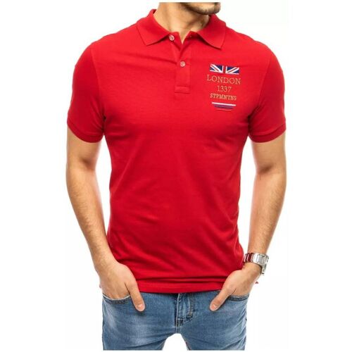 Textil Muži Trička & Pola D Street Pánské polo tričko s výšivkou Jolana červená Červená