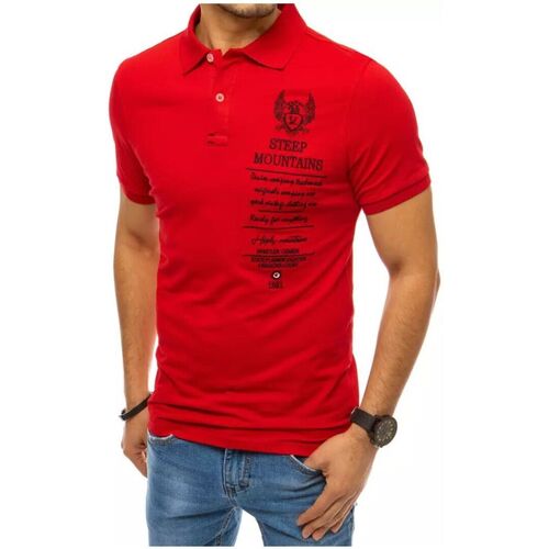 Textil Muži Trička & Pola D Street Pánské polo tričko s výšivkou Anwer červená Červená
