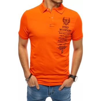 Textil Muži Trička & Pola D Street Pánské polo tričko s výšivkou Anastasiya oranžová Oranžová