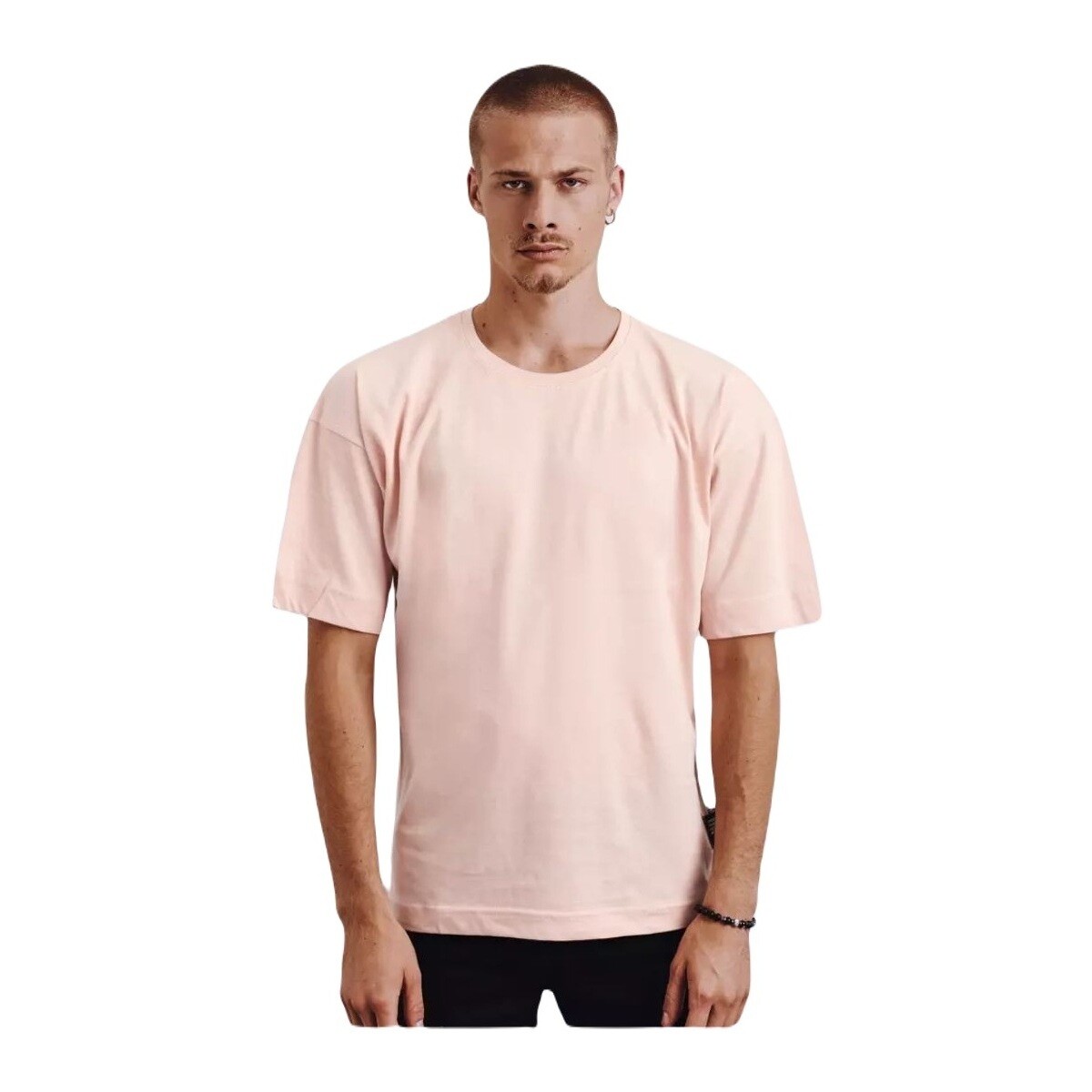 Textil Muži Trička s krátkým rukávem D Street Pánské tričko Unai růžová Růžová