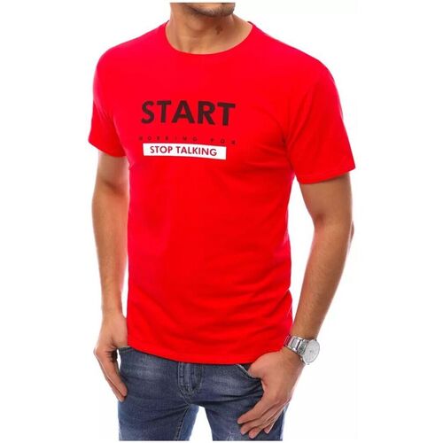 Textil Muži Trička s krátkým rukávem D Street Pánské tričko Talfen červená Červená