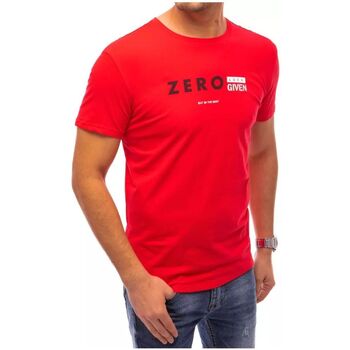 Textil Muži Trička s krátkým rukávem D Street Pánské tričko s potiskem Hivas červená Červená