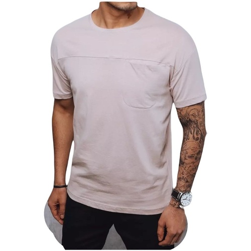 Textil Muži Trička s krátkým rukávem D Street Pánské tričko Evilar růžová Růžová
