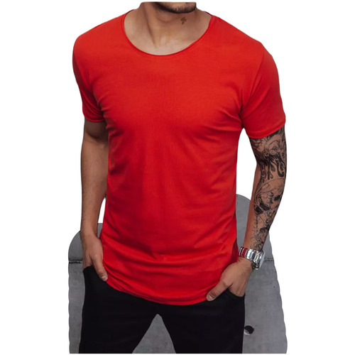 Textil Muži Trička s krátkým rukávem D Street Pánské tričko Alaine červená Červená