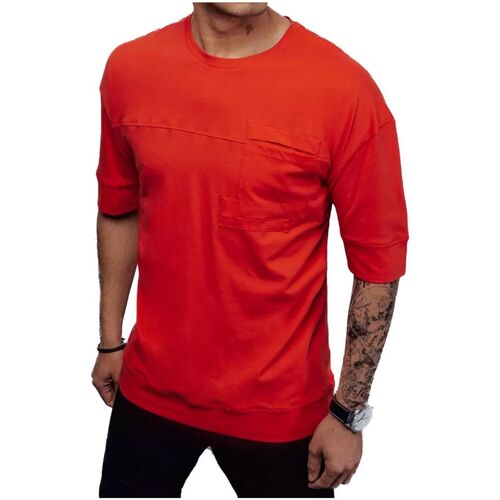 Textil Muži Trička s krátkým rukávem D Street Pánské tričko Salazar červená Červená