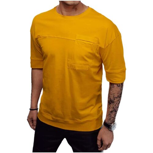Textil Muži Trička s krátkým rukávem D Street Pánské tričko Farin žlutá Žlutá