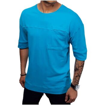 Textil Muži Trička s krátkým rukávem D Street Pánské tričko Buckman modrá Modrá