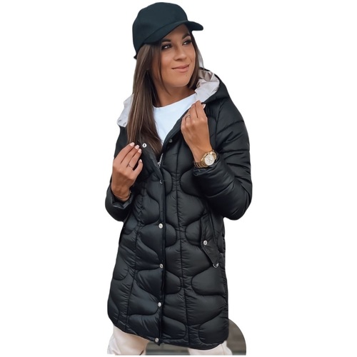 Textil Ženy Prošívané bundy D Street Dámská prošívaná bunda s kapucí Perfect černá Černá
