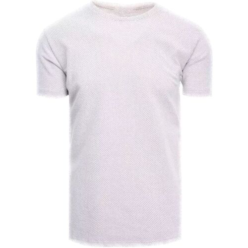 Textil Muži Trička s krátkým rukávem D Street Pánské tričko s krátkým rukávem Hei bílá Bílá