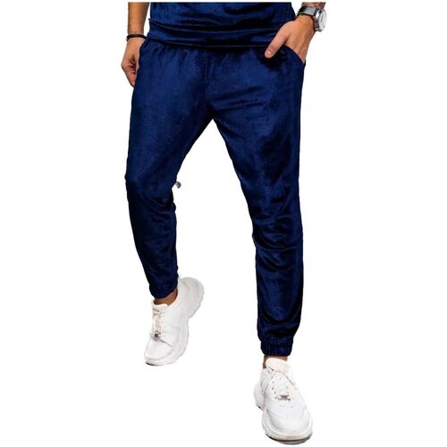 Textil Muži Teplákové kalhoty D Street Pánské tepláky Ugyen modrá Tmavě modrá