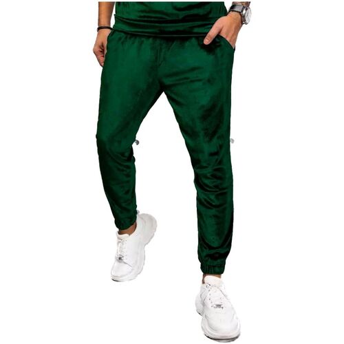 Textil Muži Teplákové kalhoty D Street Pánské tepláky Yama zelená Zelená