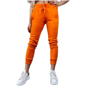 Textil Ženy Teplákové kalhoty D Street Dámské tepláky Fits oranžová Oranžová