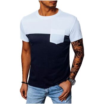 Textil Muži Trička s krátkým rukávem D Street Pánské tričko s krátkým rukávem Sela tmavě modrá Tmavě modrá