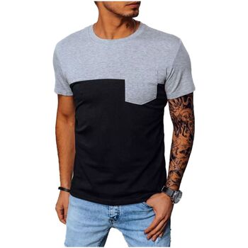 Textil Muži Trička s krátkým rukávem D Street Pánské tričko s krátkým rukávem Wangmo světle šedá Šedá