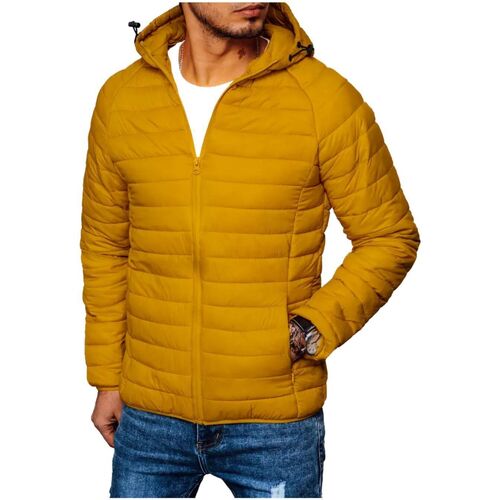 Textil Muži Prošívané bundy D Street Pánská přechodová bunda Kunga žlutá Žlutá