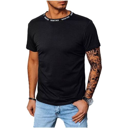 Textil Muži Trička s krátkým rukávem D Street Pánské tričko s krátkým rukávem Neemah černá Černá