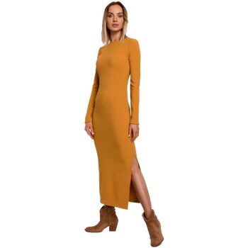 Textil Ženy Krátké šaty Made Of Emotion Dámské maxi šaty Yama M544 žlutá Žlutá