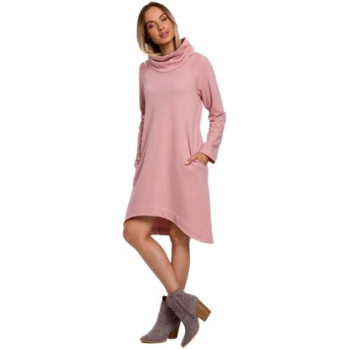 Textil Ženy Krátké šaty Made Of Emotion Dámské mikinové šaty Resaal M551 pudrová růžová Růžová