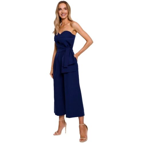 Textil Ženy Overaly / Kalhoty s laclem Made Of Emotion Dámský overal Rinel M571 navy Tmavě modrá