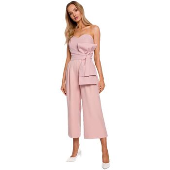 Textil Ženy Overaly / Kalhoty s laclem Made Of Emotion Dámský overal Rinel M571 pudrová růžová Růžová