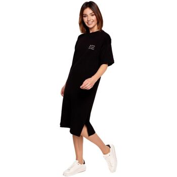 Bewear Krátké šaty Dámské mikinové šaty Gyon B197 černá - Černá