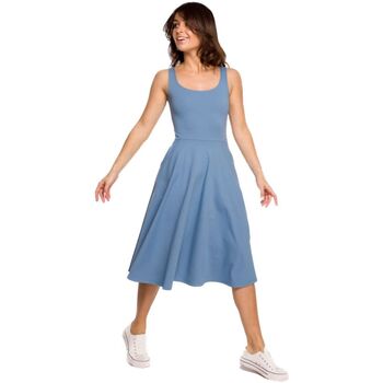 Bewear Krátké šaty Dámské midi šaty Zoltosteon B218 modrá - Modrá