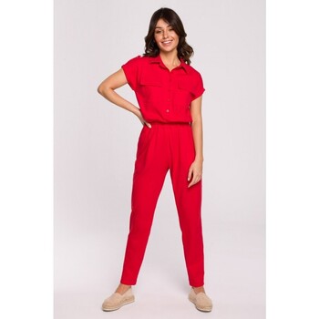 Textil Ženy Overaly / Kalhoty s laclem Bewear Dámský overal Yabros B223 červená Červená