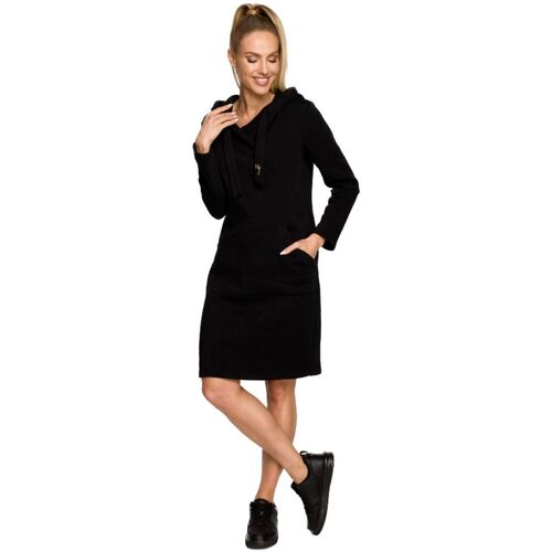 Textil Ženy Krátké šaty Made Of Emotion Dámské mikinové šaty Sanio M695 černá Černá