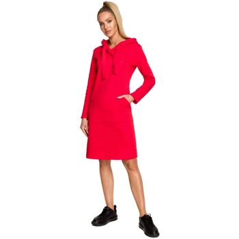 Made Of Emotion Krátké šaty Dámské mikinové šaty Sanio M695 červená - Červená