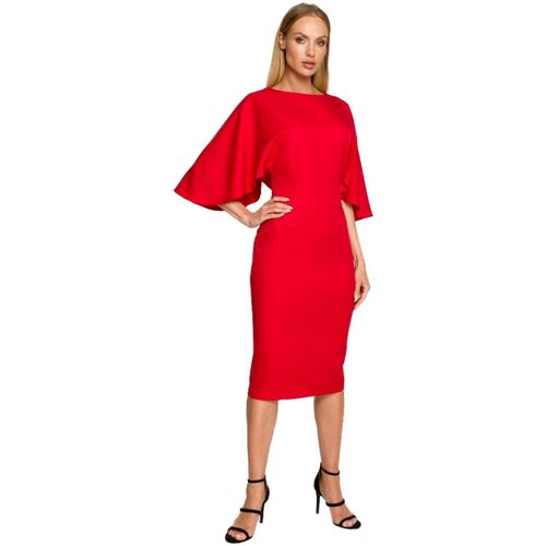Textil Ženy Krátké šaty Made Of Emotion Dámské midi šaty Suh M700 červená Červená