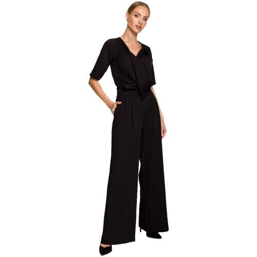 Textil Ženy Overaly / Kalhoty s laclem Made Of Emotion Dámský overal Choedon M703 černá Černá