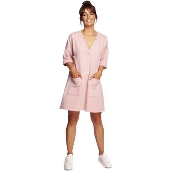 Textil Ženy Krátké šaty Bewear Dámské mini šaty Rabyang B233 pudrová růžová Růžová
