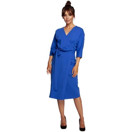 Textil Ženy Krátké šaty Bewear Dámské midi šaty Loni B241 královsky modrá Tmavě modrá