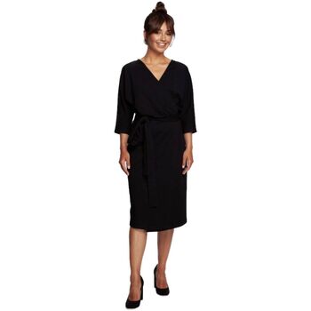 Bewear Krátké šaty Dámské midi šaty Loni B241 černá - Černá