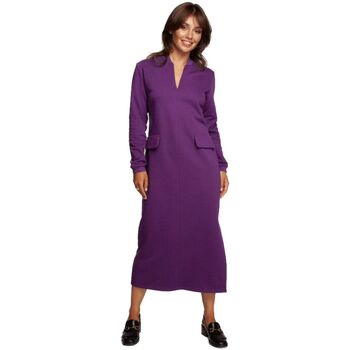 Bewear Krátké šaty Dámské midi šaty Seemi B242 fialová - Fialová