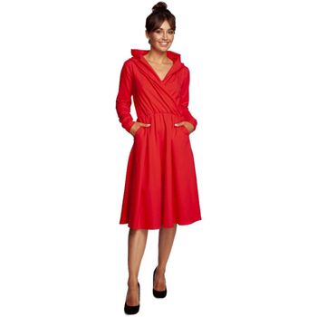 Bewear Krátké šaty Dámské midi šaty Yangzom B245 červená - Červená