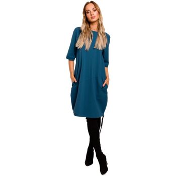 Textil Ženy Krátké šaty Made Of Emotion Dámské midi šaty Sangye M451 oceánská modř Tmavě modrá