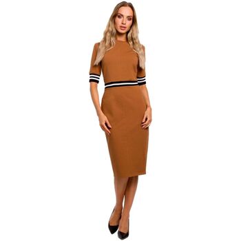 Textil Ženy Krátké šaty Made Of Emotion Dámské mini šaty Rangdol M461 karamelová Hnědá