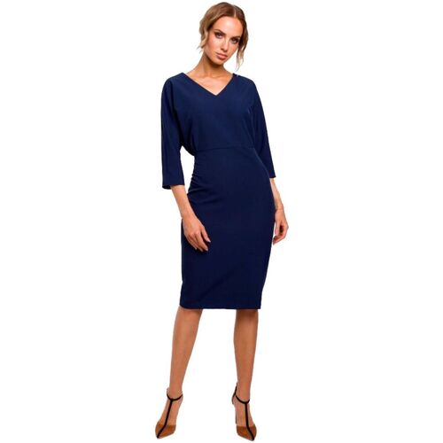 Textil Ženy Krátké šaty Made Of Emotion Dámské midi šaty Rigzin M464 navy Tmavě modrá