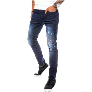 D Street Rifle Pánské džínové kalhoty Yah jeansová - Modrá