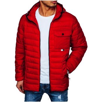 Textil Muži Prošívané bundy D Street Pánská přechodová bunda Lon červená Červená