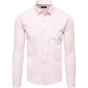 Textil Muži Košile s dlouhymi rukávy D Street Pánská košile s dlouhým rukávem Rahen růžová Růžová