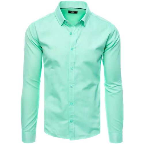 Textil Muži Košile s dlouhymi rukávy D Street Pánská košile s dlouhým rukávem Rahen mátová Zelená