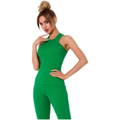 Textil Ženy Tílka / Trička bez rukávů  Made Of Emotion Dámské tílko Lyneld M735 zelená Zelená