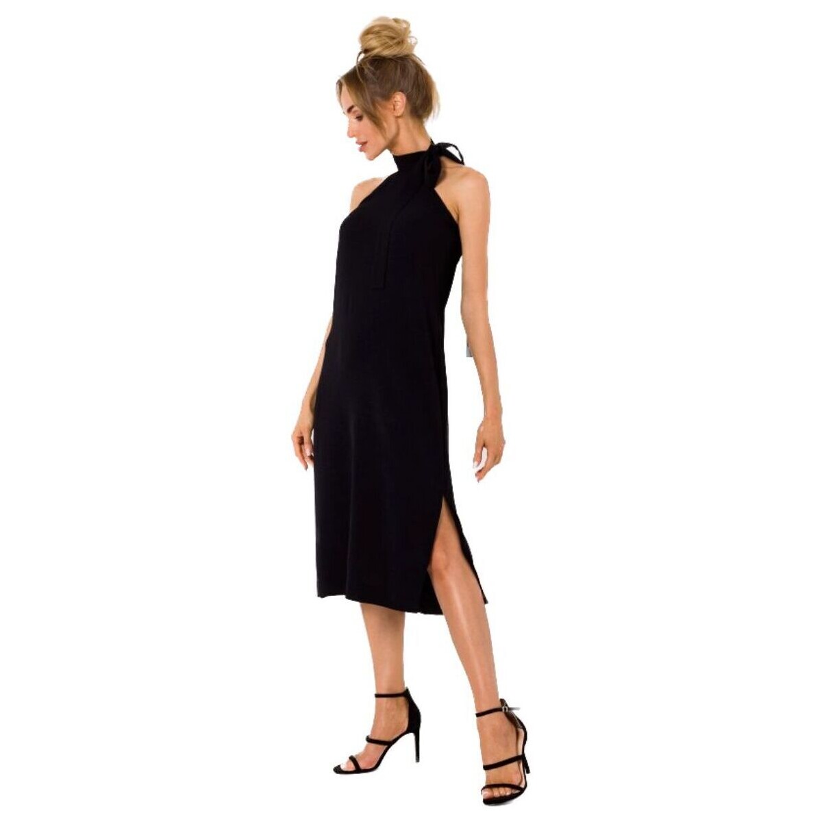 Textil Ženy Krátké šaty Made Of Emotion Dámské midi šaty Gwenhwynna M736 černá Černá