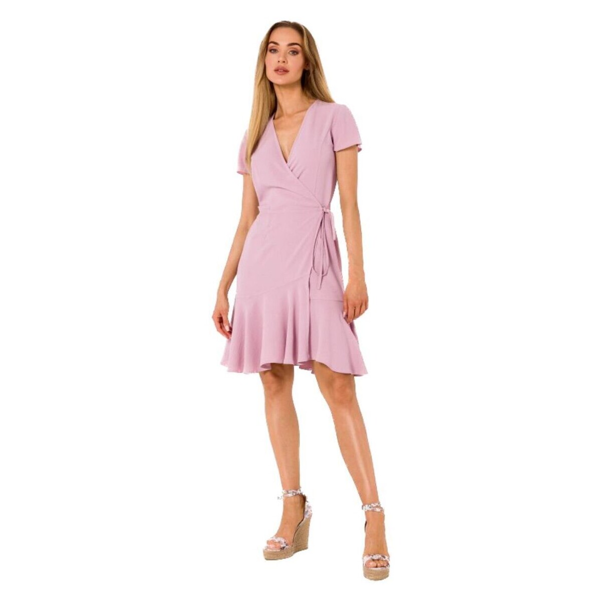 Textil Ženy Krátké šaty Made Of Emotion Dámské mini šaty Horro M741 krepově růžová Růžová