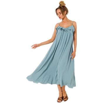 Textil Ženy Krátké šaty Made Of Emotion Dámské midi šaty Lan M743 agávová Zelená
