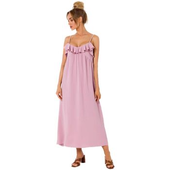 Textil Ženy Krátké šaty Made Of Emotion Dámské midi šaty Lan M743 krepově růžová Růžová